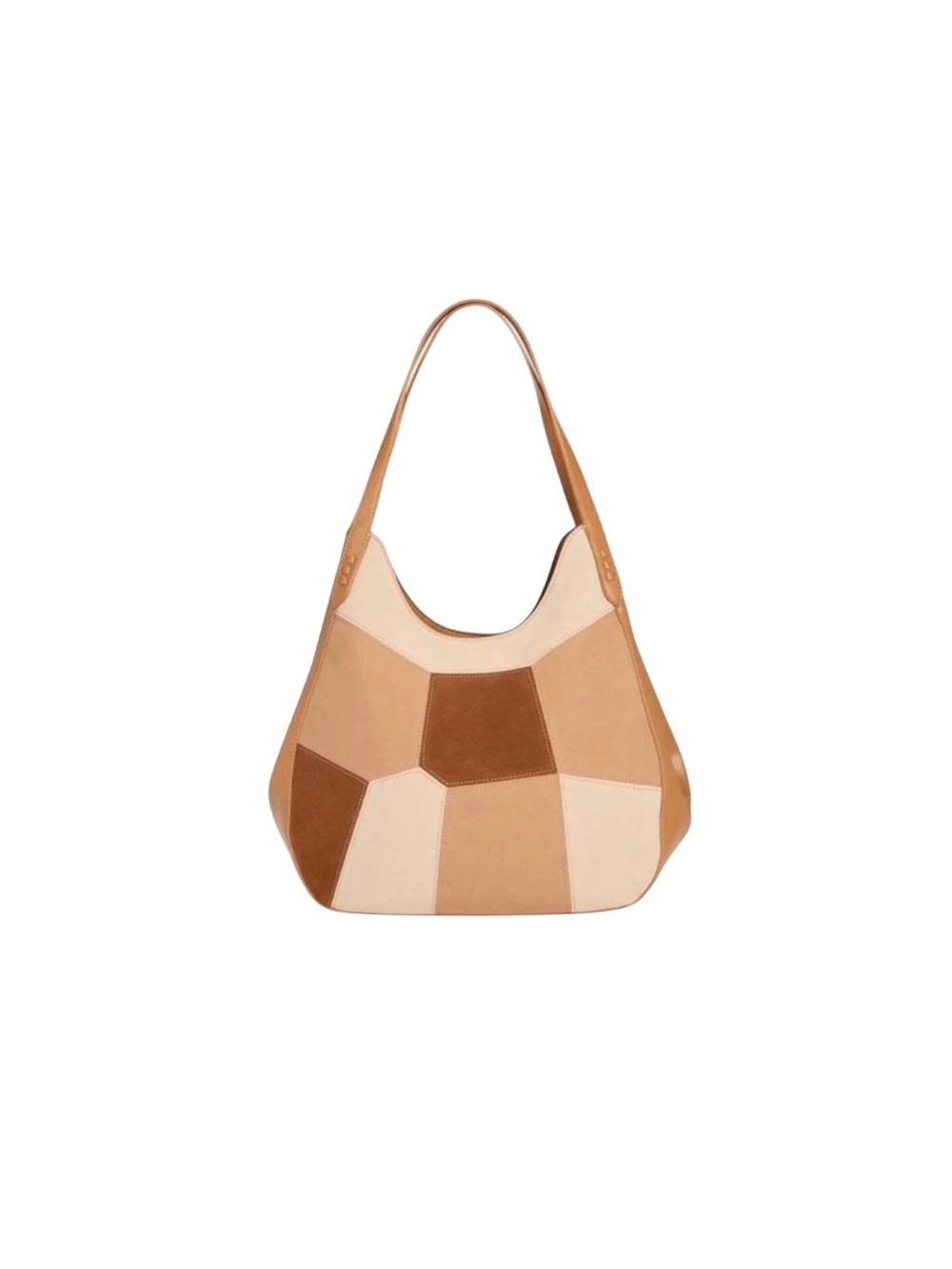 NWT Full Set Style & Co Women Suede Faux Leather Shoulder Bag Brown Beige Large⁠